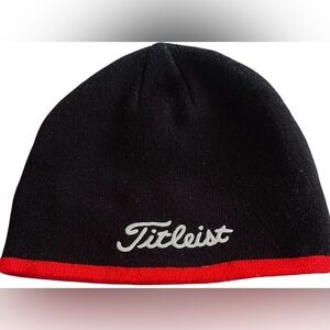 Titleist Black and Red Knit Hat